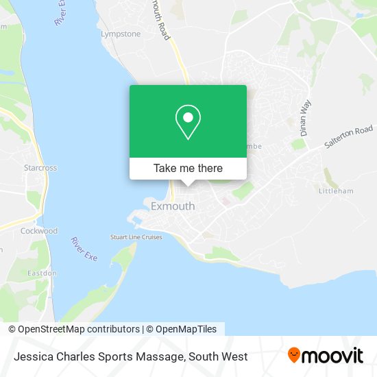 Jessica Charles Sports Massage map