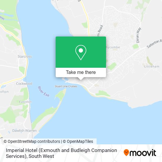 Imperial Hotel (Exmouth and Budleigh Companion Services) map