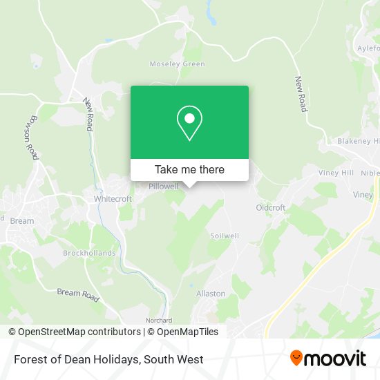 Forest of Dean Holidays map