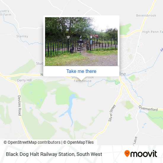 Black Dog Halt Railway Station map