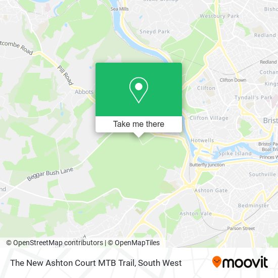 The New Ashton Court MTB Trail map