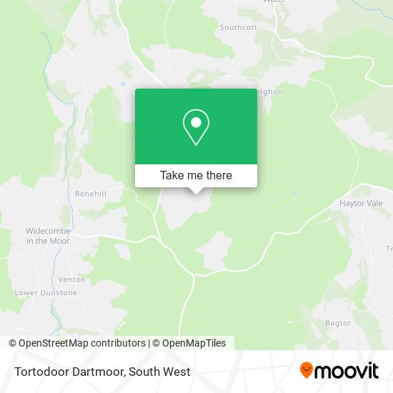 Tortodoor Dartmoor map