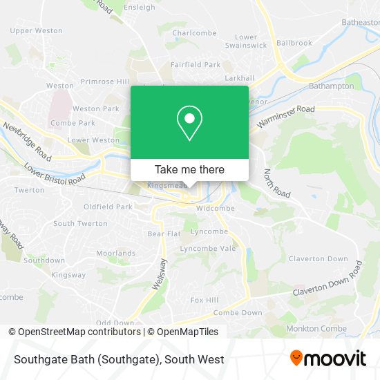 Southgate Bath map