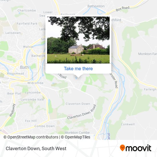 Claverton Down map