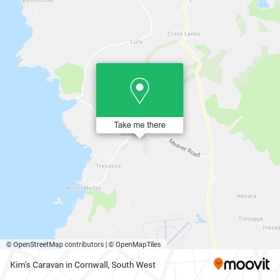 Kim's Caravan in Cornwall map