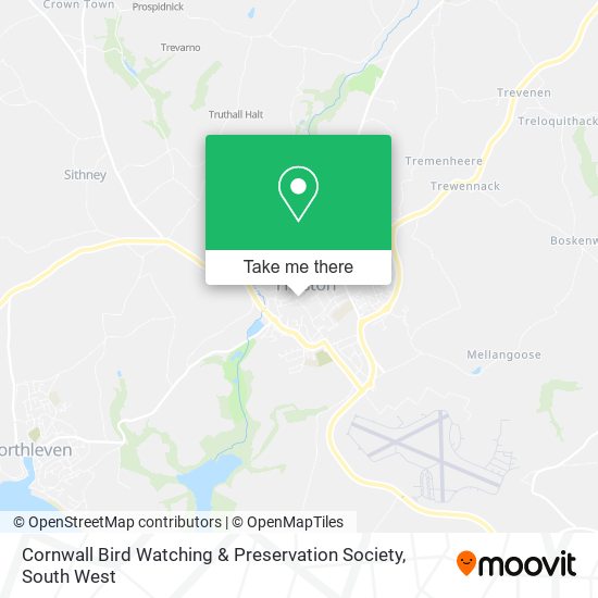Cornwall Bird Watching & Preservation Society map