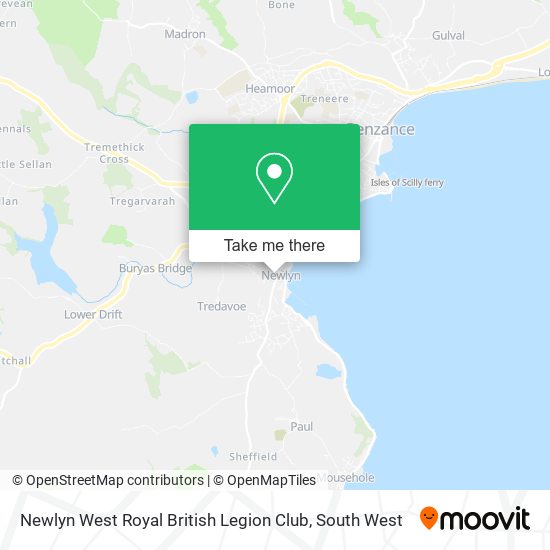 Newlyn West Royal British Legion Club map