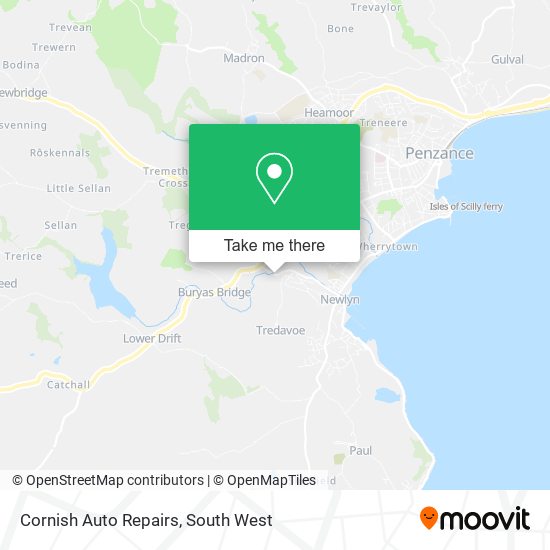 Cornish Auto Repairs map