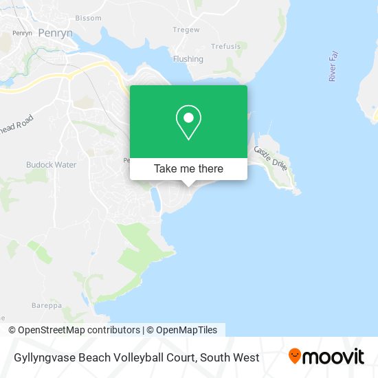 Gyllyngvase Beach Volleyball Court map
