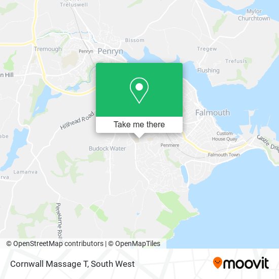 Cornwall Massage T map