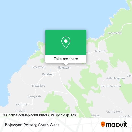Bojewyan Pottery map