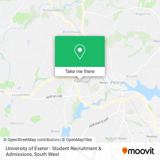 University of Exeter - Student Recruitment & Admissions map