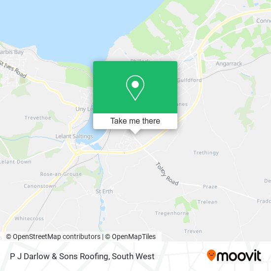 P J Darlow & Sons Roofing map