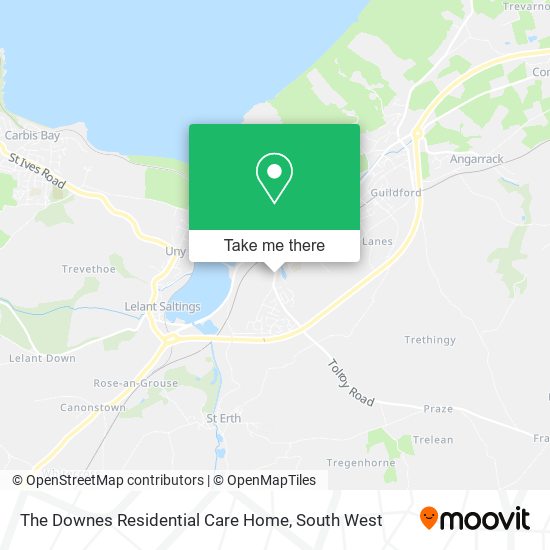 The Downes Residential Care Home map