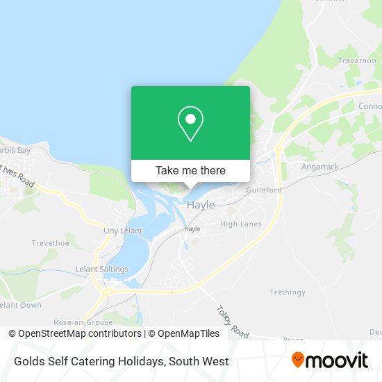 Golds Self Catering Holidays map