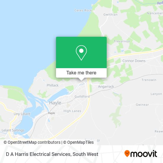 D A Harris Electrical Services map