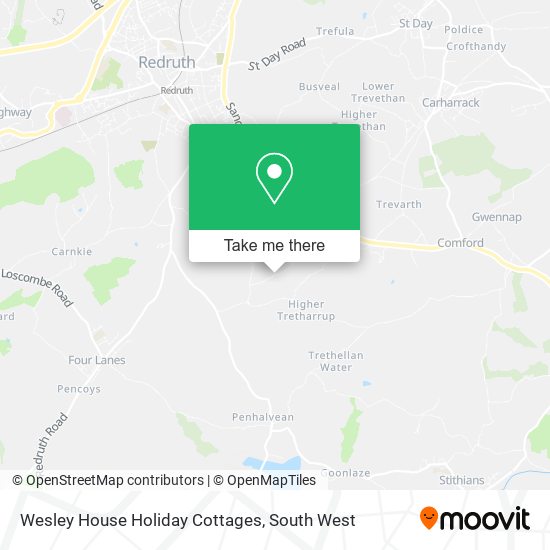 Wesley House Holiday Cottages map