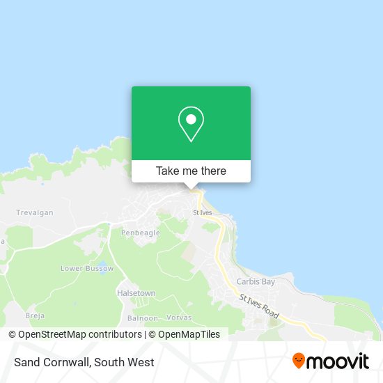Sand Cornwall map