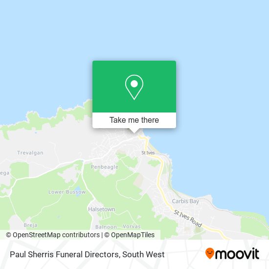 Paul Sherris Funeral Directors map