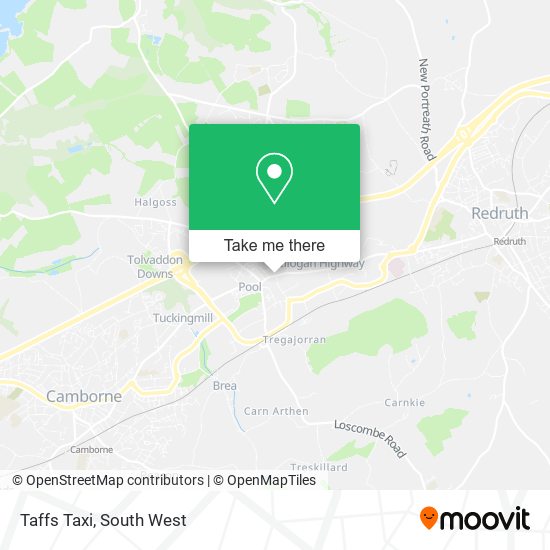 Taffs Taxi map