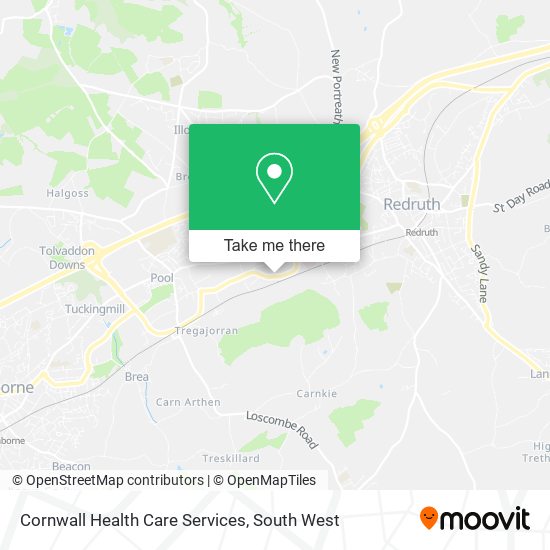 Cornwall Health Care Services map