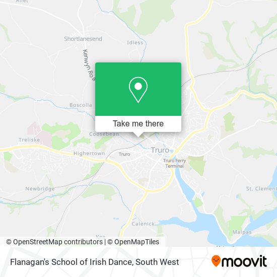 Flanagan's School of Irish Dance map