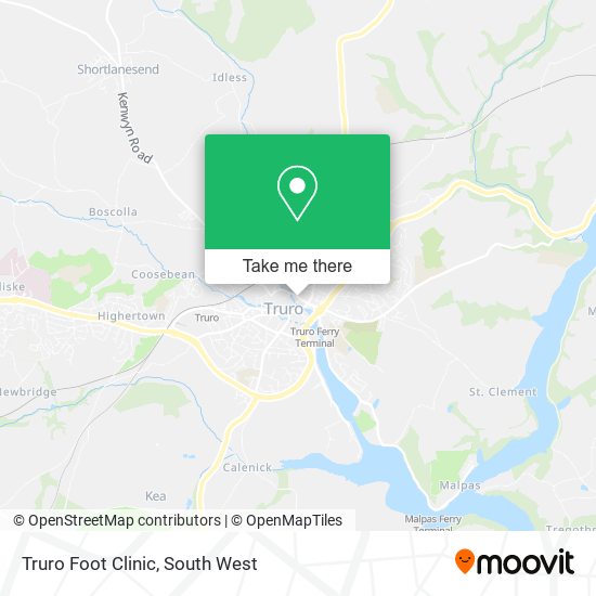 Truro Foot Clinic map