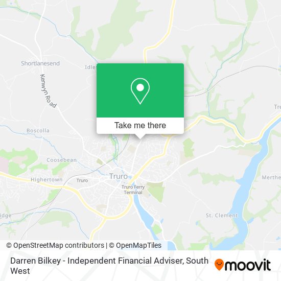 Darren Bilkey - Independent Financial Adviser map