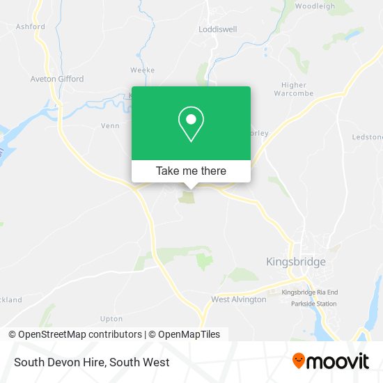 South Devon Hire map