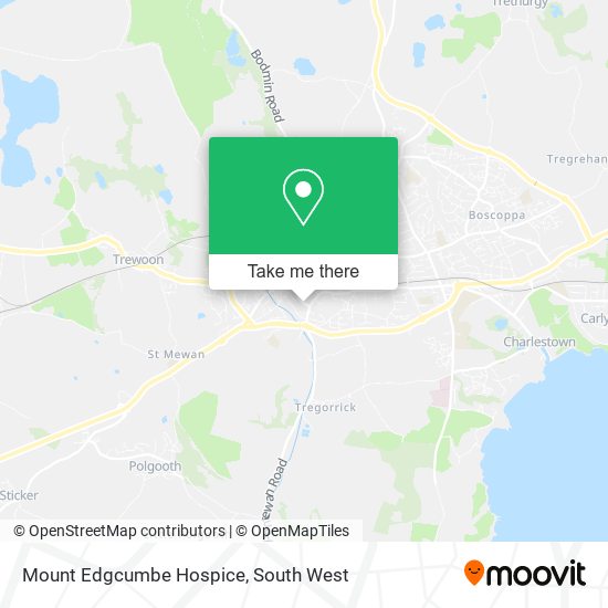 Mount Edgcumbe Hospice map