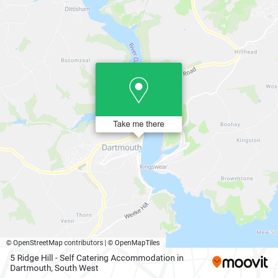 5 Ridge Hill - Self Catering Accommodation in Dartmouth map