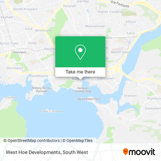 West Hoe Developments map