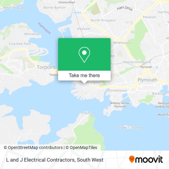 L and J Electrical Contractors map