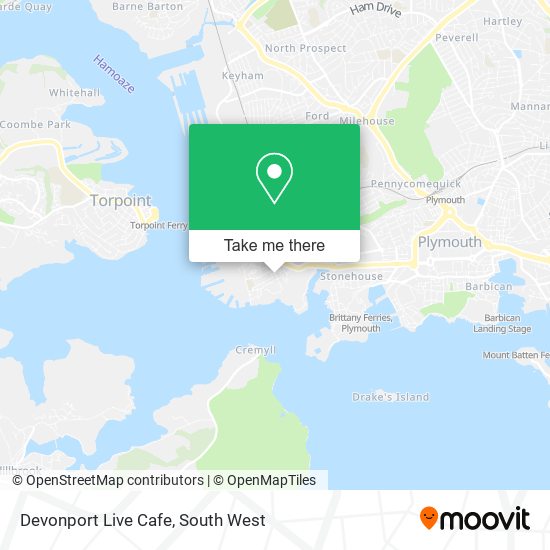 Devonport Live Cafe map