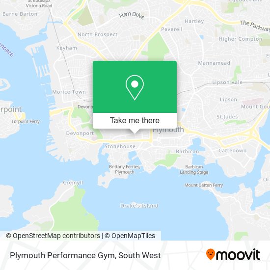 Plymouth Performance Gym map