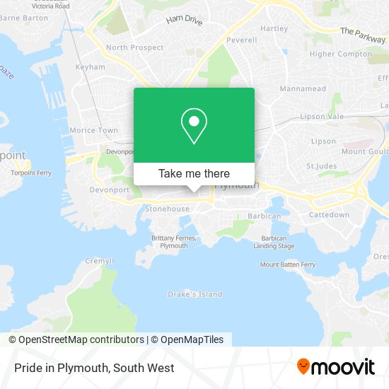 Pride in Plymouth map