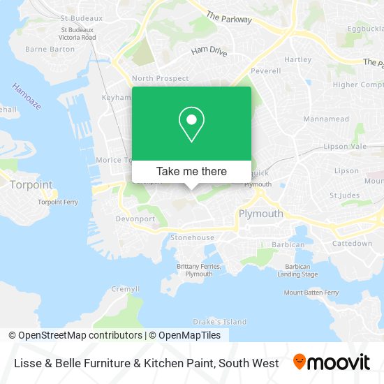 Lisse & Belle Furniture & Kitchen Paint map