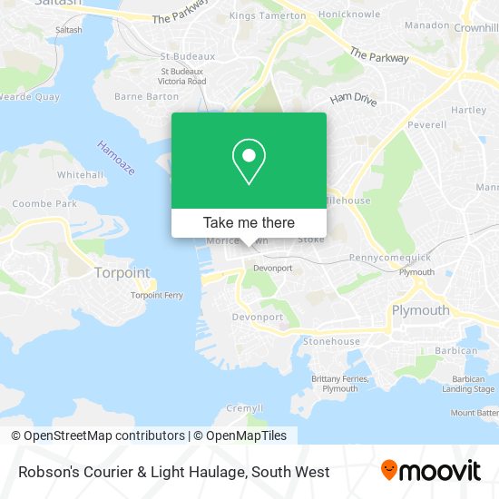 Robson's Courier & Light Haulage map