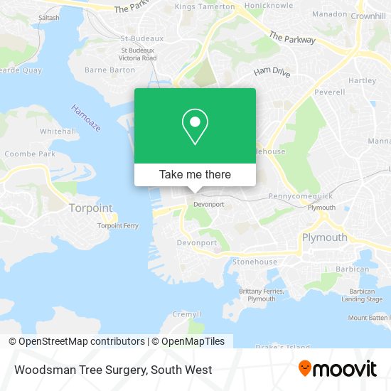 Woodsman Tree Surgery map