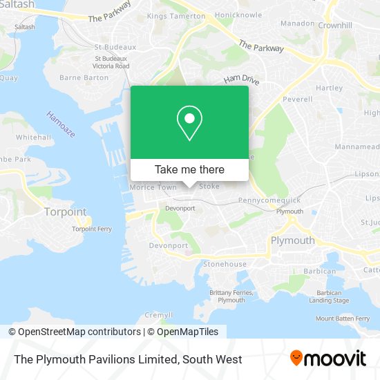 The Plymouth Pavilions Limited map