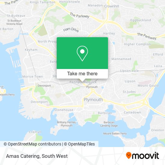 Amas Catering map