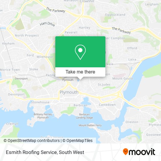 Esmith Roofing Service map
