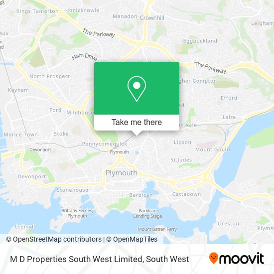 M D Properties South West Limited map