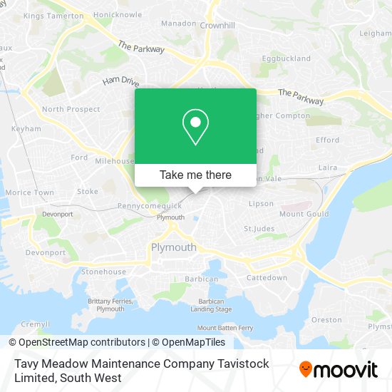 Tavy Meadow Maintenance Company Tavistock Limited map