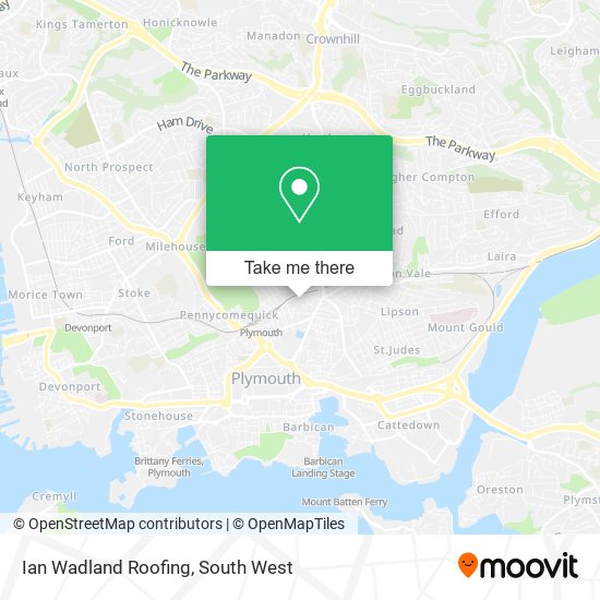 Ian Wadland Roofing map