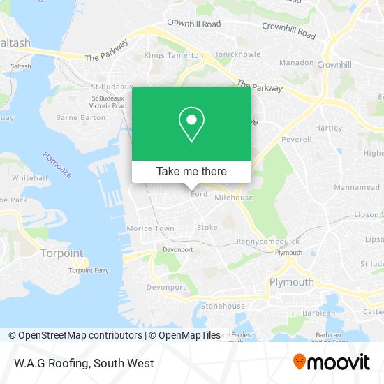 W.A.G Roofing map