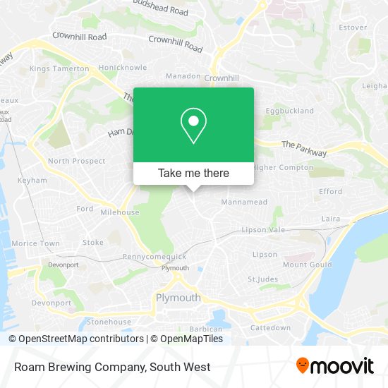Roam Brewing Company map