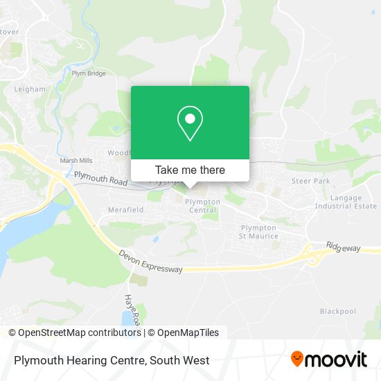 Plymouth Hearing Centre map