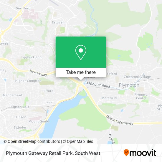 Plymouth Gateway Retail Park map