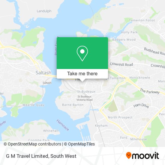 G M Travel Limited map